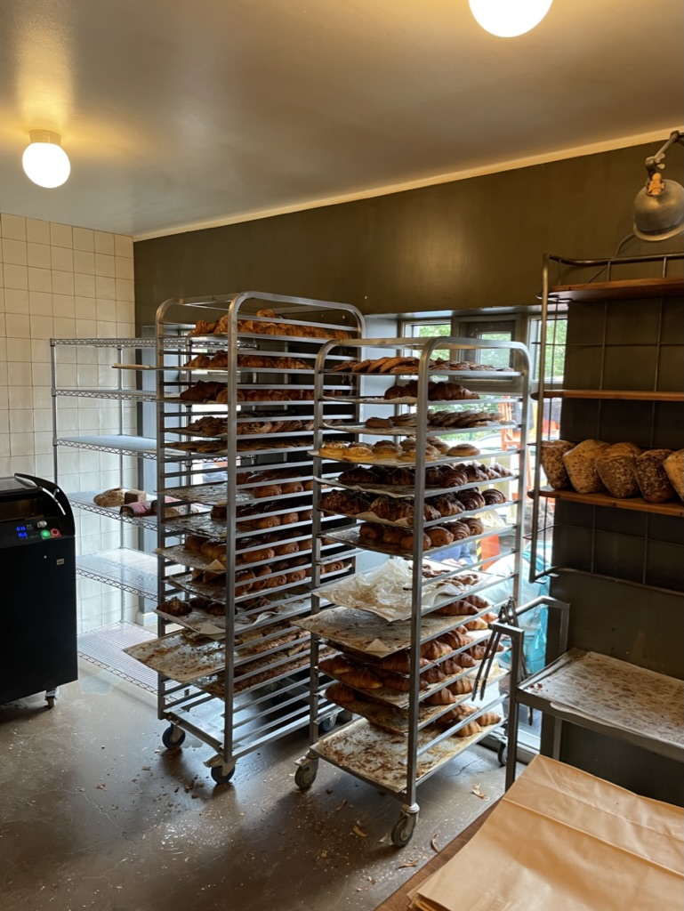 Bakery racks at Brauð & Co, Reykjavík